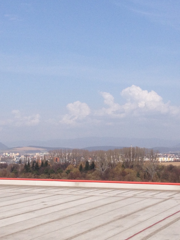 Panoráma mesta Prešov zo strechy budovy Honeywell